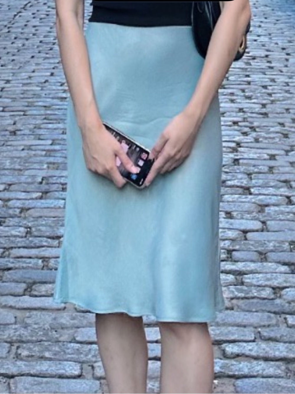 Anthropologie Sage Green Midi Skirt